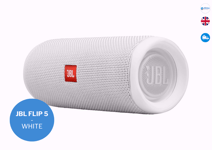 JBL Flip 5 Portable Bluetooth Speaker Waterproof  Party Boost Outdoor - White