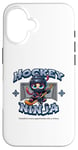 Coque pour iPhone 16 Joueur ninja de hockey sur glace