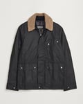 Barbour International Coppice Wax Sherling Collar Jacket Black