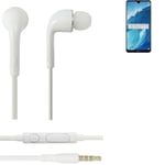 Earphones pour Huawei Honor 8X Max SD660 in ear headset stereo blanc