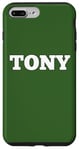 Coque pour iPhone 7 Plus/8 Plus Étiquette de nom Tony avec texte personnalisable au dos assorti