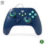 Manette filaire PowerA pour Xbox Series X|S - Bleu Marine, manette, manette de jeu vidéo filaire, manette de jeu, compatible avec Xbox One