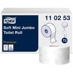 Tork TORK Papier toilette en mini rouleau Jumbo, 2 plis, blanc