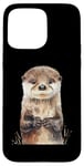 Coque pour iPhone 15 Pro Max Aquarelle Otter Baby