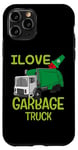 Coque pour iPhone 11 Pro Love Camion poubelle de recyclage pour enfants et adultes