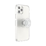 PopSockets: Coque PopCase pour iPhone 12 / 12 Pro avec un Support PopGrip Slide Repositionnable et une Poignée avec Top interchangeable - Clear