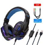 QearFun LED Casque Gamer Casque Avec Microphone Rose Écouteur Casque De Jeu Gamer Fille Casques Filaires pour PC PS4 Ordinateur Portable-noir