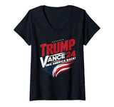 Womens Donald Trump Red T Shirt V-Neck T-Shirt