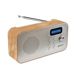 Groov-e Lisban Portable DAB & FM Digital Radio - Portable Radio with Bluetooth Connectivity, LCD Display, Built-In Alarm Clock & Headphone Jack - USB or Battery Operated