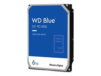 WD Blue WD60EZAZ - Disque dur - 6 To - interne - 3.5" - SATA 6Gb/s - 5400 tours/min - mémoire tampon : 256 Mo