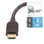 Cable Hdmi, 2M - 4K, Arc, Ultra Hd, Ethernet, High Speed - Noir, Pour Tv, Macbook, Pc, Ps5, 200Cm[CAB131808]