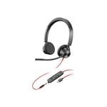 HP POLY Blackwire BW3325-M casque USB-C + Jack - 2 écouteurs