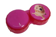 Puppy Dog Flat Contact Lens Storage Soaking Case - L+R Marked - UK Made