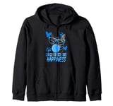 Funny Cat Lover | Pet | Kitten | My Medicine For Happiness Zip Hoodie