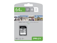 Pny Elite - Flash-Minneskort - 64 Gb - Uhs-I U1 / Class10 - Sdxc Uhs-I