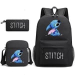 Lilo & Stitch Ryggsäck Set skolväska - high quality Black