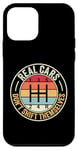 Coque pour iPhone 12 mini Real Cars Don't Shift Themselves Transmission manuelle rétro