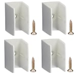 4x Clip bloqueur de manivelle volet Roulant Blanc Support Guide Manette Plastique 15mm - 18mm Universel fenêtre Mur à Visser