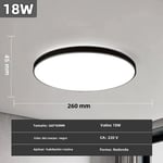 Modernit LED-kattovalot 18W 30W Himmennettävä pyöreä kattolamppu 220V Olohuoneeseen Makuuhuoneeseen Keittiöön Sisävalaistus Lämmin valkoinen 18w musta