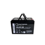 Q-Batteries 12LCP-60 / 12V - 63Ah deep cycle AGM batteri (Forbrugsbatteri)