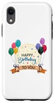 Coque pour iPhone XR Fête d'anniversaire « Happy Birthday to You » pour enfants, adultes