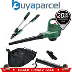 Bosch Tidy 3 In 1 Electric Leaf Blower Vacuum Shredder + Long Handled Loppers