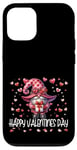 iPhone 12/12 Pro Happy Valentines Day Gnome For Women Cute Love Heart Pattern Case