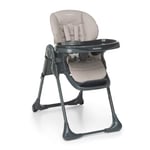 Foppapedretti Chaise haute Gourmand, enfant de 6 mois à 3 ans (jusqu'à 15 Kg), légère et compacte, rembourrage amovible et lavable, inclinable multiposition, panier porte-objets, sable