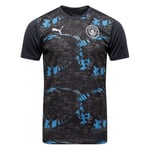 Manchester City Tränings T-Shirt Pre Match - Strong Gray/Cool Light Gray Barn - PUMA, storlek XS/128 cm