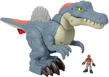 Imaginext Jurassic World Dinosaur Toy, Ultra Snap Spinosaurus with Lights Sounds