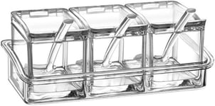 kpl Akryylimaustelaatikko Keittiön maustepurkki kannella ja lusikalla läpinäkyvä pullo Suolamaustepurkki Keittiömaustelaatikko Sokeri Suola Pippuri Mausteet