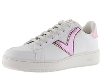 Victoria Basket Basse Madrid Effet Cuir & Pièces Métallisées en Contraste 1258202 pour Femme Rosa 41