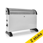 Konvektorelement 2000W | Nedis | rum upp till 25m² | vit 2st