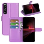 Sony Xperia 1 Iv      Pu Wallet Case    [Purple]