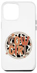 Coque pour iPhone 15 Pro Max Peau de vache et corde Cowgirls Let's Go Girls Western Cowgirls