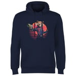 Guardians of the Galaxy Retro Rocket Raccoon Hoodie - Navy - M