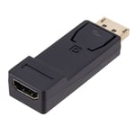 Le noir - adaptateur DisplayPort DP vers HDMI, convertisseur mâle vers femelle, adaptateur Audio vidéo pour PC portable, projecteur HDTV