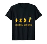 Italy pasta dishes, spaghetti noodle Eat & Run pasta T-Shirt