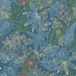 Livingwalls - Papier peint jungle Papier peint tropical Tapisserie tropicale Papier peint chambre Papier peint intissé Bleu Jaune Vert 366301 - 10,05