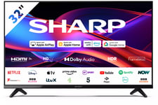 Sharp 1T-C32GD2225K TV 81.3 cm (32inch) HD Smart TV Wi-Fi Black