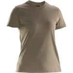 T-Shirt dam jobman - T shirt 5265 practical khaki xs 100 bomull gråmelerad 85 15 viskos