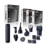 Panasonic MULTISHAPE ER-CBL1, ER-CFB1, ER-CDT1 & ER-CTW1 Bundle, Main Unit for MULTISHAPE, Detail Shave/Trim Head Attachment, Facial Cleansing Brush & Hair Clipper, Rechargeable Li-ion Battery, Black