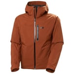 Helly Hansen Mens Swift 3in1 Jkt Ski Jacket, 301 IRON OXIDE, XXL EU