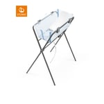 STOKKE® Badbalja Flexi Bath® Set Ocean Blue och badstativ Flexi Bath® grå