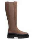 Clarks Orianna2 Hi Knee High Boots- Pebble Nubuck, Brown, Size 3, Women