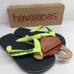 Havaianas  Kids Brasil Logo Flip Flop UK 10/11C, EUR 29/30 New Graphite