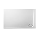 Receveur de douche en acrylique 130x80x13,8 rectangulaire AMI13OD blanc