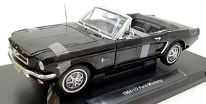 WELLY - Voiture cabriolet de 1964 couleur noir – FORD mustang - 1/18 - WEL125...