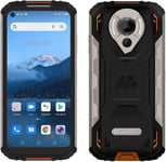 Smartphone Incassable Wp16,10600Mah Batterie,Camera De Vision Nocturne 20Mp,Telephone Ip68 Etanche Antichoc Android 11,Helio P60 Octa Core 8Gb 128Gb,6.4""Hd+,Double Sim,Gps Nfc Orange