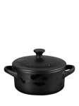 Le Creuset Stoneware Small Bat Casserole, 250ml, Satin Black